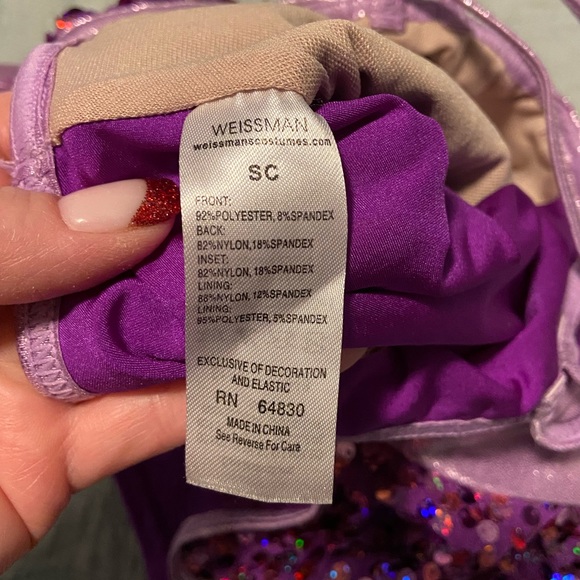 Weismann Girls Dance Costume with separate TuTu - Picture 5 of 7